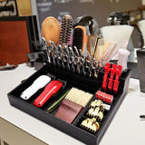 Maxbell Barber Clippers Tray Station PU Leather Stylist Tool Box Hair Trimmer Holder Large