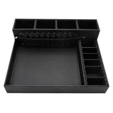 Maxbell Barber Clippers Tray Station PU Leather Stylist Tool Box Hair Trimmer Holder Small