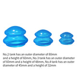 Maxbell 3x Massage Cup for Body Relaxation Massaging Face Deep Tissue Blue