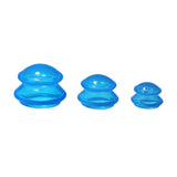 Maxbell 3x Massage Cup for Body Relaxation Massaging Face Deep Tissue Blue
