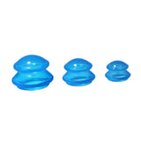 Maxbell 3x Massage Cup for Body Relaxation Massaging Face Deep Tissue Blue