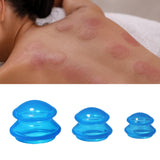 Maxbell 3x Massage Cup for Body Relaxation Massaging Face Deep Tissue Blue