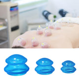 Maxbell 3x Massage Cup for Body Relaxation Massaging Face Deep Tissue Blue