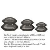 Maxbell 3x Massage Cup for Body Relaxation Massaging Face Deep Tissue Black