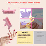 Maxbell 2x Nail Art Tool Manicure Tool Versatile Nail Stand for Home Beginners Salon Violet