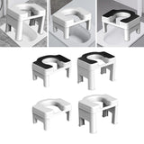 Maxbell Toilet Stool Portable Non Slip Compact Squat Potty for Potty Toilet Bathroom 18.5cm white balck