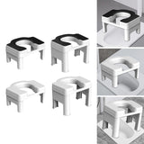 Maxbell Toilet Stool Portable Non Slip Compact Squat Potty for Potty Toilet Bathroom 18.5cm white balck