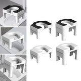 Maxbell Toilet Stool Portable Non Slip Compact Squat Potty for Potty Toilet Bathroom 18.5cm white balck