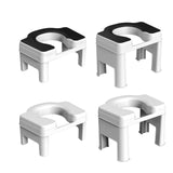 Maxbell Toilet Stool Portable Non Slip Compact Squat Potty for Potty Toilet Bathroom 18.5cm white balck