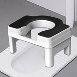 Maxbell Toilet Stool Portable Non Slip Compact Squat Potty for Potty Toilet Bathroom 18.5cm white balck