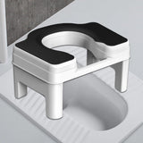 Maxbell Toilet Stool Portable Non Slip Compact Squat Potty for Potty Toilet Bathroom 18.5cm white balck