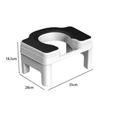 Maxbell Toilet Stool Portable Non Slip Compact Squat Potty for Potty Toilet Bathroom 18.5cm white balck