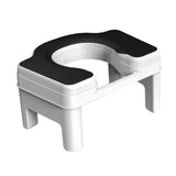 Maxbell Toilet Stool Portable Non Slip Compact Squat Potty for Potty Toilet Bathroom 18.5cm white balck