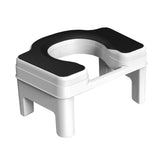 Maxbell Toilet Stool Portable Non Slip Compact Squat Potty for Potty Toilet Bathroom 18.5cm white balck