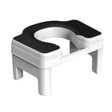 Maxbell Toilet Stool Portable Non Slip Compact Squat Potty for Potty Toilet Bathroom 18.5cm white balck