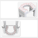 Maxbell Toilet Stool Portable Non Slip Compact Squat Potty for Potty Toilet Bathroom 18.5cm white balck