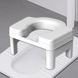 Maxbell Toilet Stool Portable Non Slip Compact Squat Potty for Potty Toilet Bathroom 18.5cm white