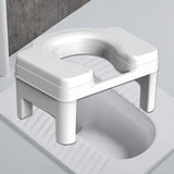 Maxbell Toilet Stool Portable Non Slip Compact Squat Potty for Potty Toilet Bathroom 18.5cm white