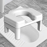 Maxbell Toilet Stool Portable Non Slip Compact Squat Potty for Potty Toilet Bathroom 18.5cm white