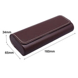 Maxbell Eyeglasses Box Storage Bin Portable Glasses Holder Compact Sunglasses Holder Coffee