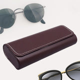 Maxbell Eyeglasses Box Storage Bin Portable Glasses Holder Compact Sunglasses Holder Coffee