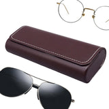 Maxbell Eyeglasses Box Storage Bin Portable Glasses Holder Compact Sunglasses Holder Coffee