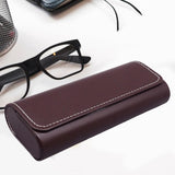 Maxbell Eyeglasses Box Storage Bin Portable Glasses Holder Compact Sunglasses Holder Coffee