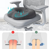 Maxbell Donut Pillow Breathable Tailbone Seat Cushion for Long Sitting Office Travel Dark Gray