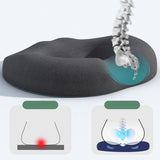 Maxbell Donut Pillow Breathable Tailbone Seat Cushion for Long Sitting Office Travel Dark Gray