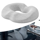 Maxbell Donut Pillow Breathable Tailbone Seat Cushion for Long Sitting Office Travel Light Gray