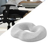 Maxbell Donut Pillow Breathable Tailbone Seat Cushion for Long Sitting Office Travel Light Gray