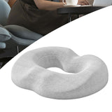 Maxbell Donut Pillow Breathable Tailbone Seat Cushion for Long Sitting Office Travel Light Gray