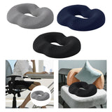 Maxbell Donut Sitting Pillow Breathable Office Chair Cushion for Car Airplane Office Black