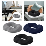 Maxbell Donut Sitting Pillow Breathable Office Chair Cushion for Car Airplane Office Black