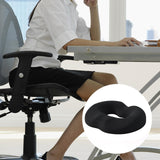 Maxbell Donut Sitting Pillow Breathable Office Chair Cushion for Car Airplane Office Black