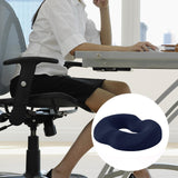 Maxbell Donut Sitting Pillow Breathable Office Chair Cushion for Car Airplane Office Dark Blue