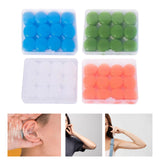 Maxbell 12Pcs Ear Plugs Soft Sound Blocking Ear Plugs for Traveling Concert Studying white