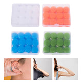 Maxbell 12Pcs Ear Plugs Soft Sound Blocking Ear Plugs for Traveling Concert Studying white