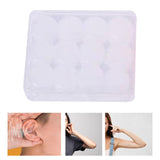 Maxbell 12Pcs Ear Plugs Soft Sound Blocking Ear Plugs for Traveling Concert Studying white