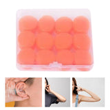 Maxbell 12Pcs Ear Plugs Soft Sound Blocking Ear Plugs for Traveling Concert Studying orange
