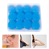 Maxbell 12Pcs Ear Plugs Soft Sound Blocking Ear Plugs for Traveling Concert Studying blue