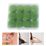 Maxbell 12Pcs Ear Plugs Soft Sound Blocking Ear Plugs for Traveling Concert Studying green
