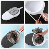 Maxbell Bedpan with Cover Emergency Device for Female Male Personal Bedridden People white gray