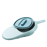 Maxbell Bedpan with Cover Emergency Device for Female Male Personal Bedridden People blue
