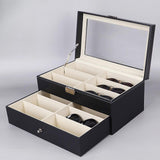 Maxbell Eyeglass Case Organizer Sunglasses Storage Organizer for Collector Men Women black