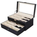 Maxbell Eyeglass Case Organizer Sunglasses Storage Organizer for Collector Men Women black