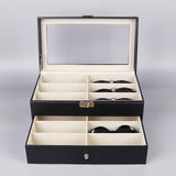 Maxbell Eyeglass Case Organizer Sunglasses Storage Organizer for Collector Men Women black