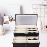 Maxbell Eyeglass Case Organizer Sunglasses Storage Organizer for Collector Men Women black