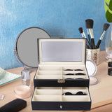 Maxbell Eyeglass Case Organizer Sunglasses Storage Organizer for Collector Men Women black