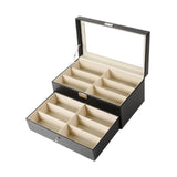 Maxbell Eyeglass Case Organizer Sunglasses Storage Organizer for Collector Men Women black